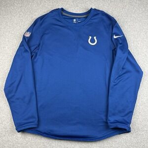 Nike Indianapolis Colts Sweatshirt Mens Large On Field NFL Therma-Fit Pullover